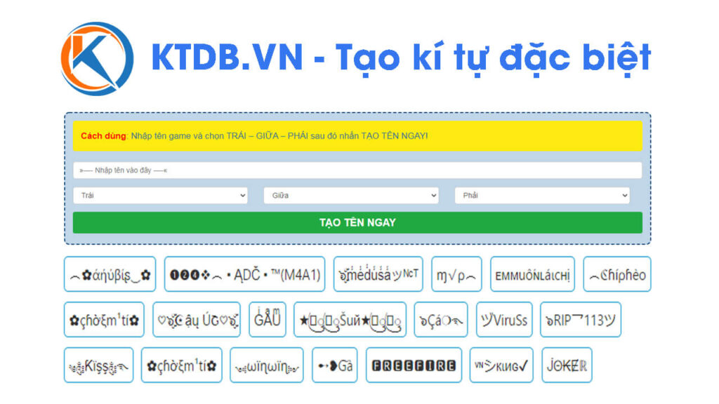 Cách tạo kí tự đặc biệt Facebook đẹp mắt tại KTDB.VN