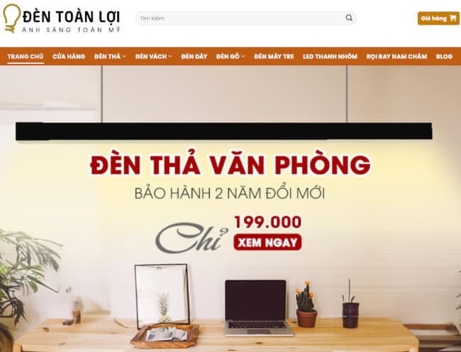 Thông tin về cửa hàng Đèn Toàn Lợi tại TPHCM