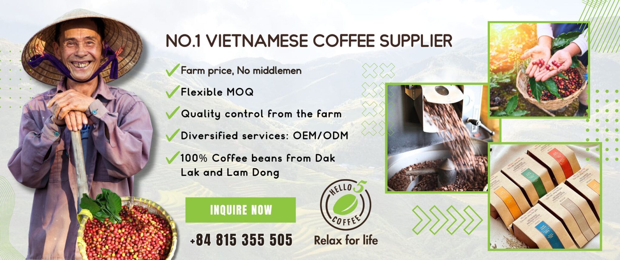 Hello 5 Coffee Global – Vietnamese Coffee Manufacturer and Exporter Offering Quality and Tradition